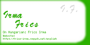 irma frics business card